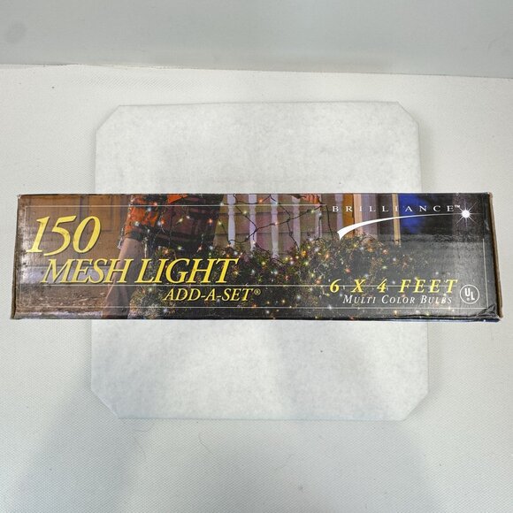 Vintage 150 Mesh Light Add-A-Set Multicolor 6x4 Ft Indoor Outdoor Brilliance NEW - Picture 4 of 9